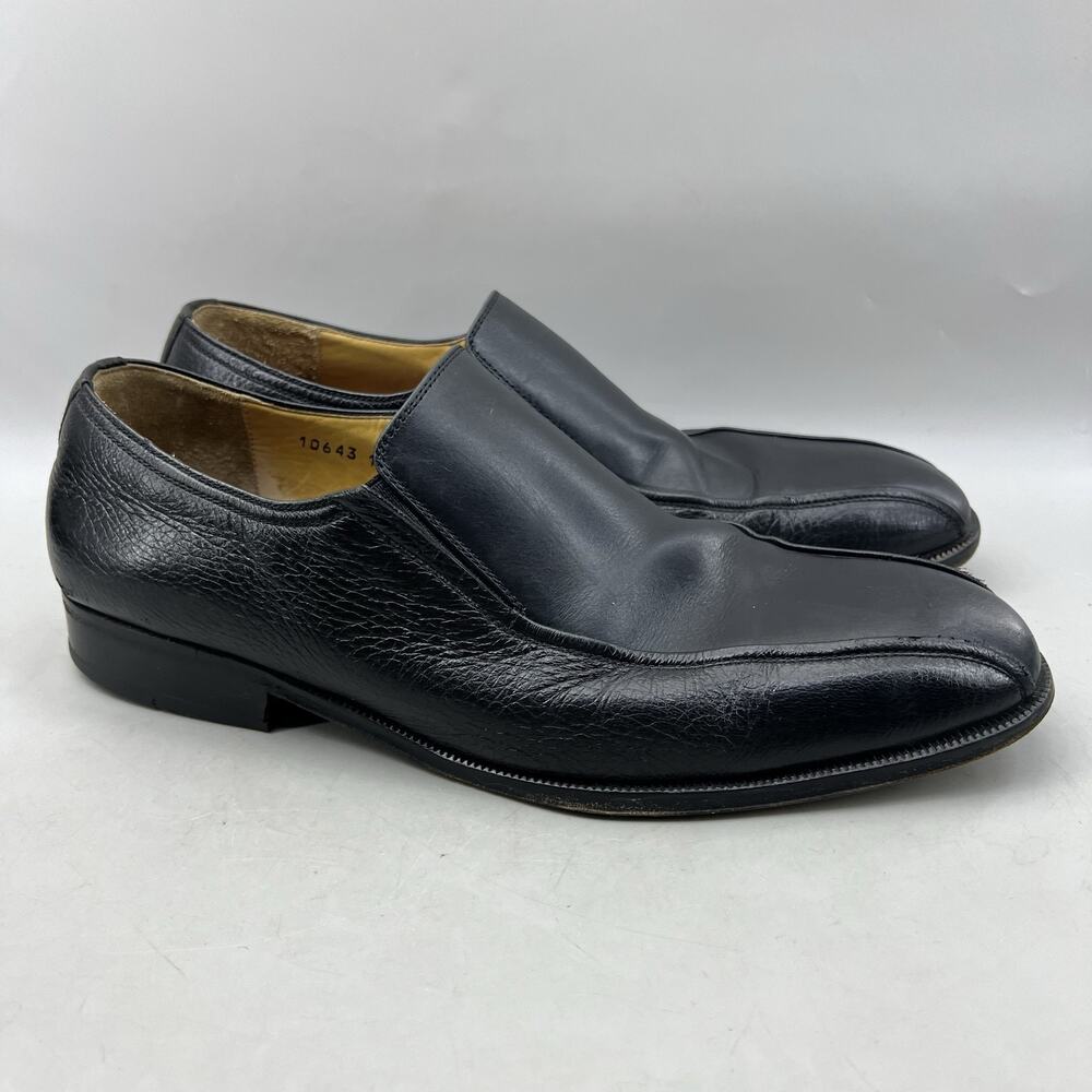 Magnanni Dominguez Slip On Dress Loafers Men Size 12 Black Square Oxford Shoes